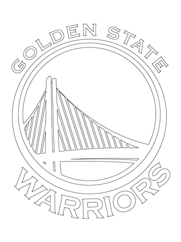 Golden State Warriors Logo  Coloring Page